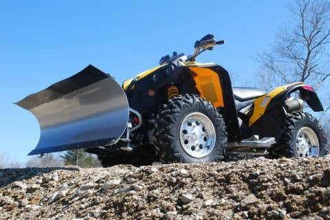 ATV Complete Plow Kit w/ 3500 lb Winch and Steel Straight Blade