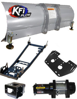ATV Complete Plow Kit w/ 3500 lb Winch and Steel Straight Blade