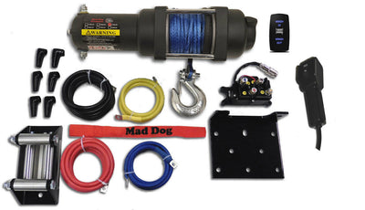 Mad Dog 4500 lb. Synthetic Rope ATV/UTV Winch w/ Winch Mount Plate