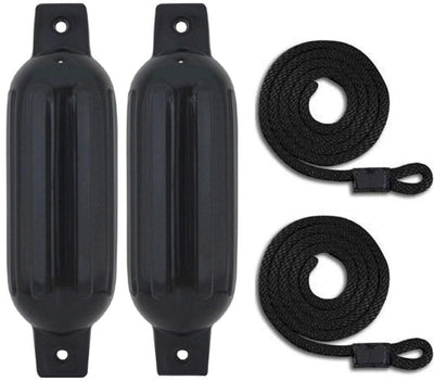 Mad Dog 6.5" x 23" Fenders with 5' Fender Lines Kit(2-Pack)