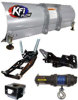 KFI 2.0 UTV Complete Plow Kit w/ 4500 lb Winch and Steel Straight Blade