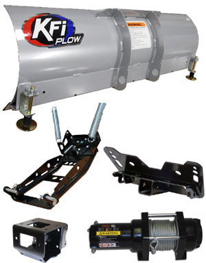 KFI 2.0 UTV Complete Plow Kit w/ 2500 lb Winch and Steel Straight Blade